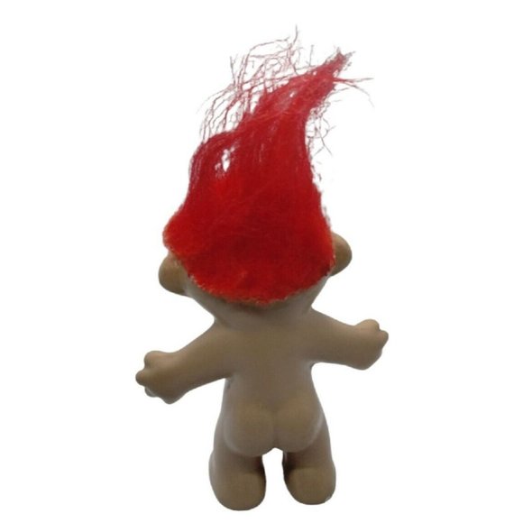 Vintage Russ Berrie Ceramic Troll Doll Figure Small 4 in Plus Hair - Picture 2 of 5